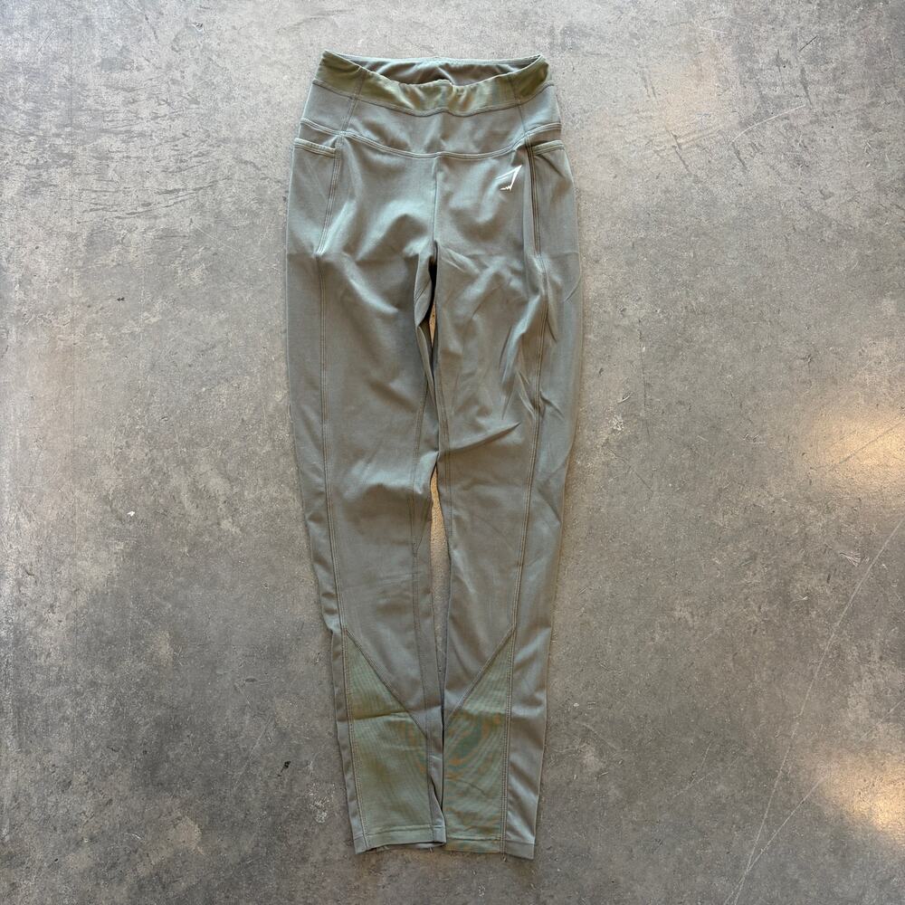 Gymshark Olive Green Workout Athletic Full Length Legging Women's XS